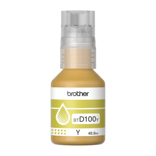 Brother Genuine BTD100Y Yellow Ink bottle – 48.8ml - Image 2