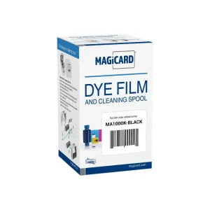 Magicard Dye Flim and Cleaning Spool Black Ribbon Cartridge - MA1000K