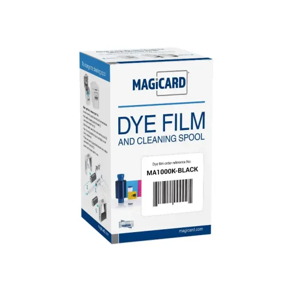 Magicard Dye Flim and Cleaning Spool Black Ribbon Cartridge - MA1000K