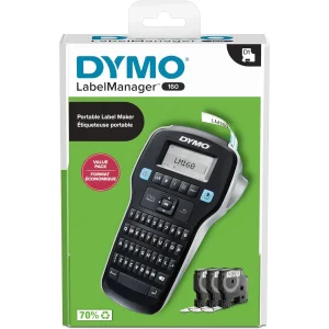 DYMO LabelManager 160 label maker with 3 D1 tapes