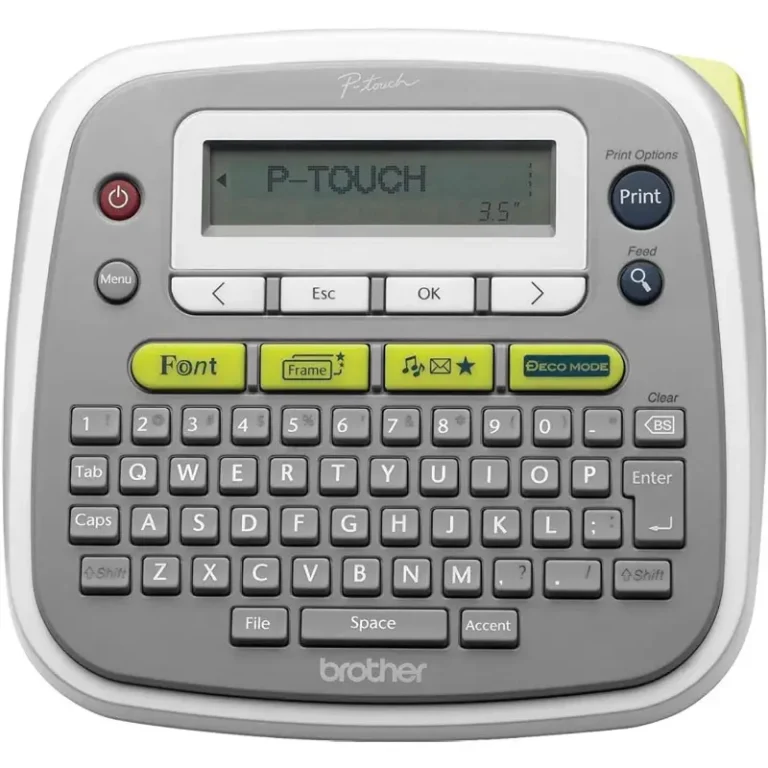 Brother PT-D200AR label printer with English, Arabic, and Farsi keyboard