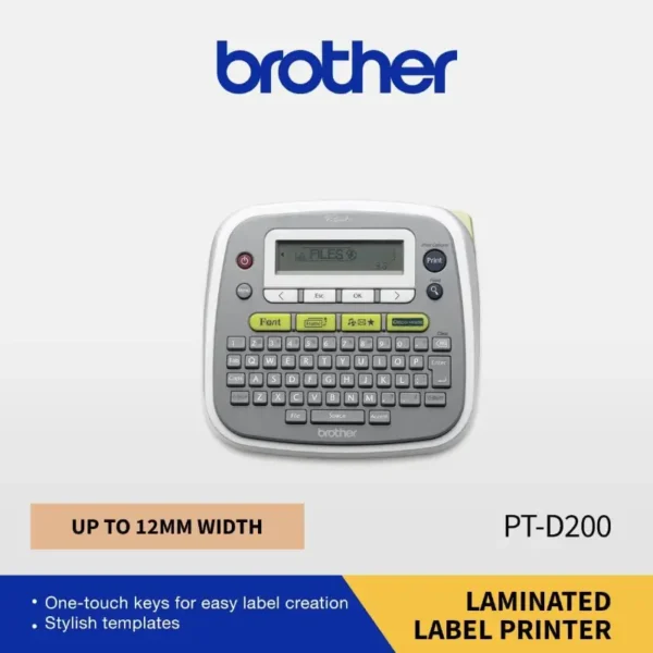 Brother PT-D200AR Label Printer – English, Arabic & Farsi Keyboard | Portable, Fast, Durable - Image 2