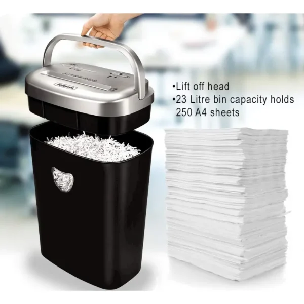 Fellowes 53C Cross-Cut Shredder – 10 Sheet | Home Office Shredder with P-4 Security - Image 3