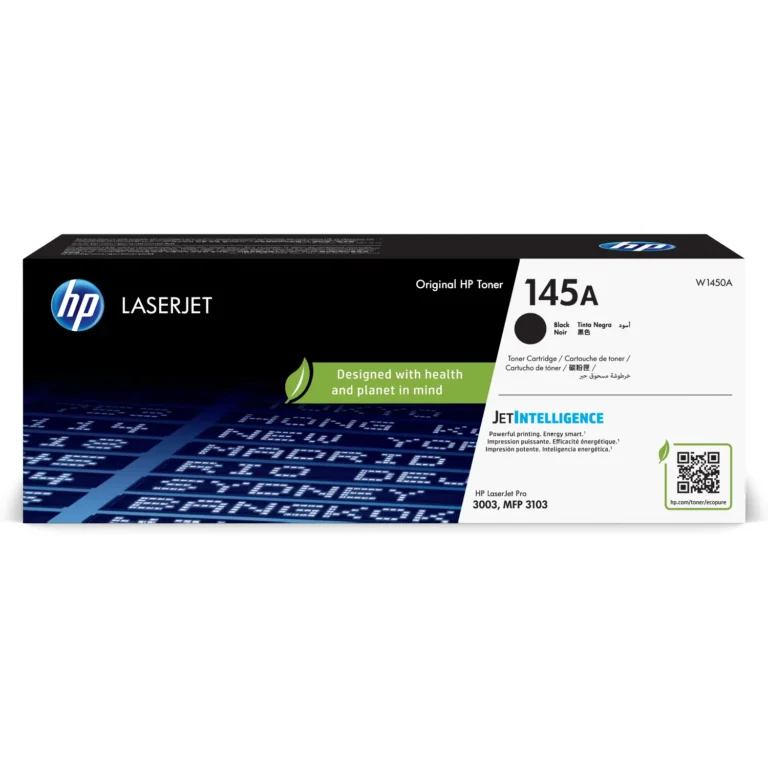HP 145A Black Toner Cartridge W1450A box view