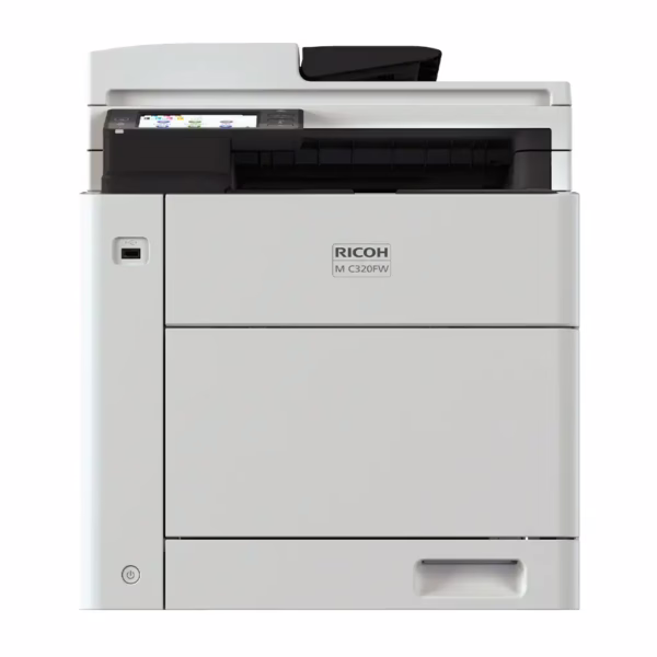 Ricoh M C320FW Color Laser Multifunction Printer – Compact A4 printer with wireless, duplex scan, and eco-friendly design