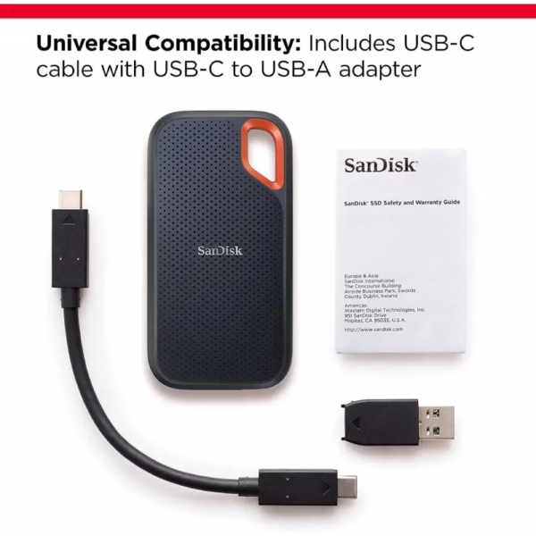 SanDisk Extreme Portable SSD 4TB – USB 3.2 Gen 2 – Up to 1050MB/s Reading Speed - Image 3