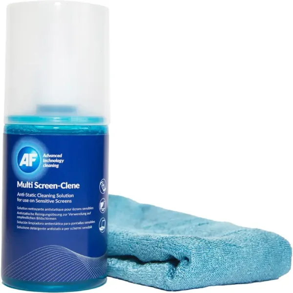 AF Multi-Screen Clene 200ml with Microfibre Cloth – Gentle Screen Cleaning Solution for All Devices - Image 2