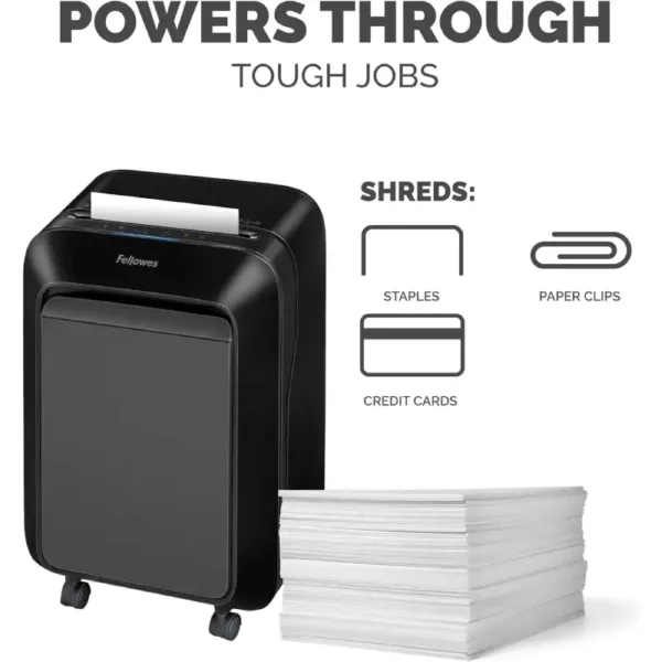 Fellowes Powershred LX210 Mini-Cut Shredder | P-4 Security, 16-Sheet Capacity - Image 2