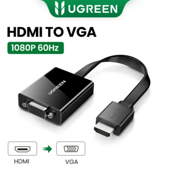 UGREEN HDMI to VGA Adapter Converter with 3.5mm Audio Jack 40248B