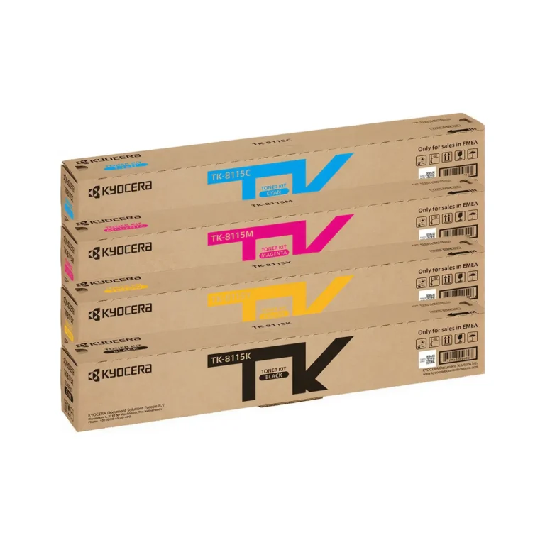 Kyocera TK-8115 CMYK toner cartridges for ECOSYS M8124cidn and M8130cidn