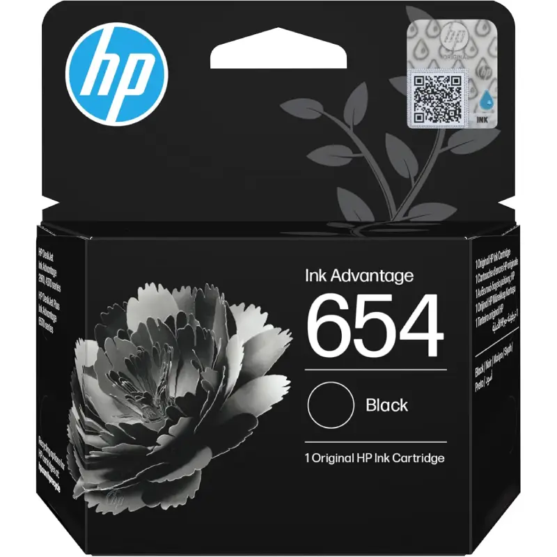 HP 654 Black Original Ink Advantage Cartridge 7FP39UE genuine ink cartridge 400 pages