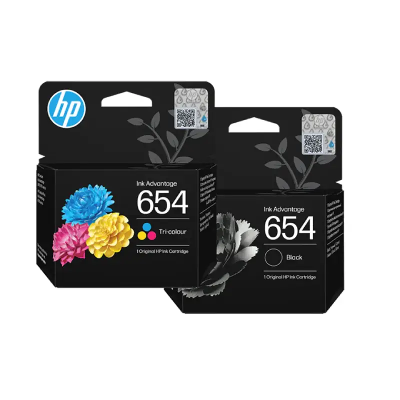 HP 654 Combo Pack original black and tri-color ink cartridges for HP DeskJet Ink Advantage printers