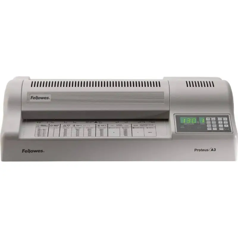 Fellowes Proteus A3 heavy-duty 6-roller laminator with 95 cm per minute speed and 250 micron pouch support