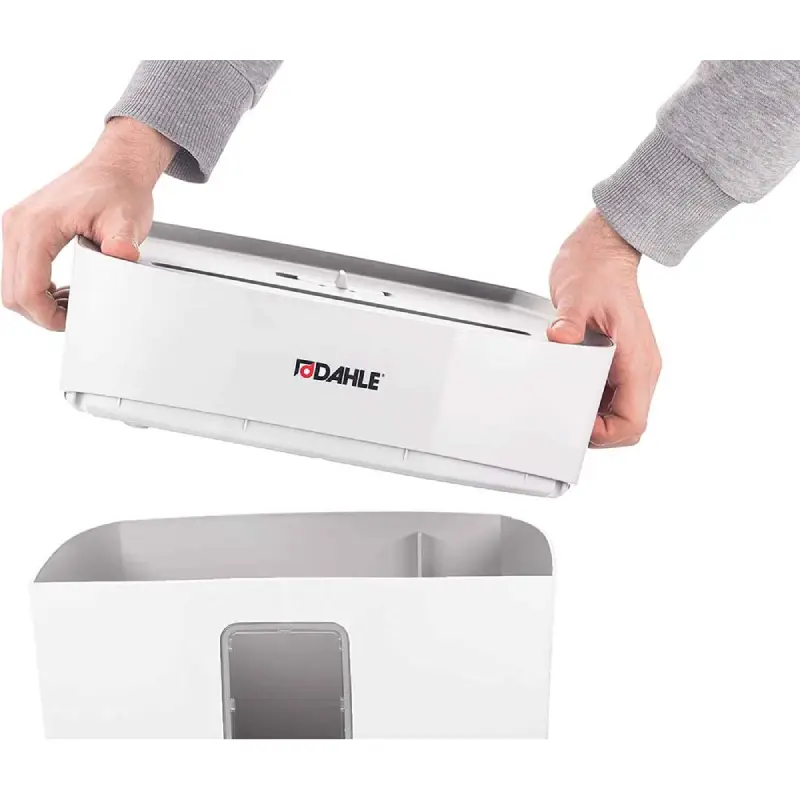 DAHLE PaperSAFE PS100 Cross-Cut Paper Shredder – P-4, 5 Sheets, 5 × 18 mm, 12L Bin - Image 3