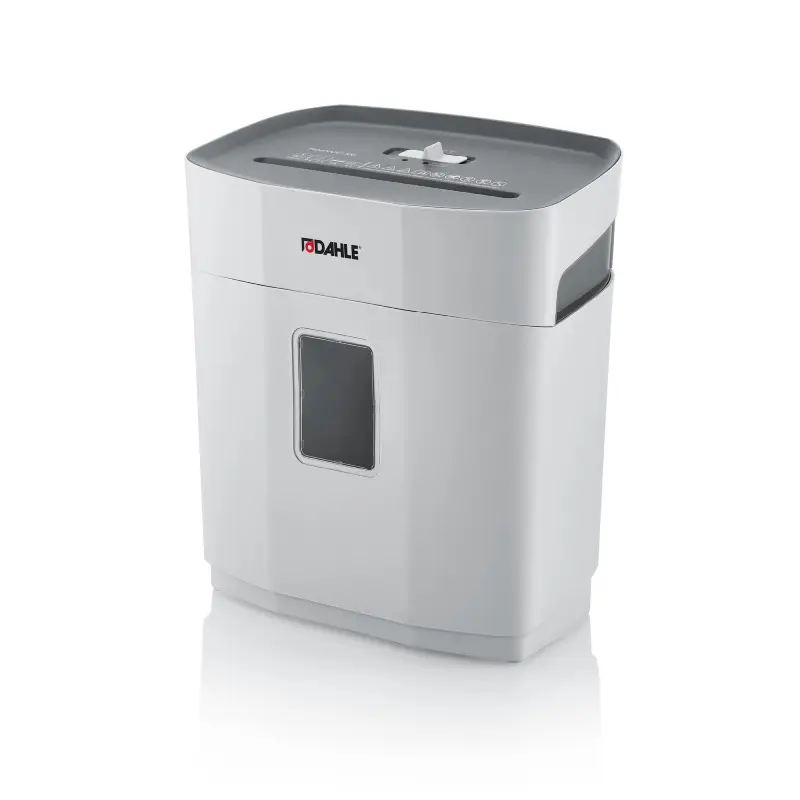 DAHLE PaperSAFE PS 100 Cross-Cut Paper Shredder P-4 5-Sheet Capacity 5 × 18 mm 12L Bin